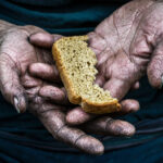 | dirty hands homeless poor man