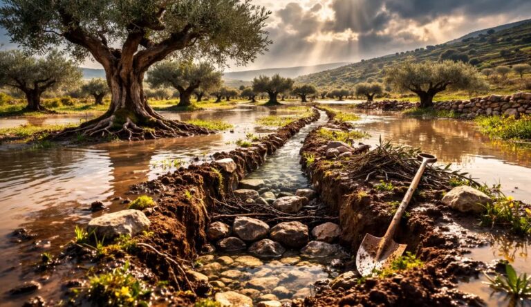 Τα «γκέρτσια» της Λέσβου – Η παλιά σοφία των αγροτών που έσωζε τις ελιές από τα νερά