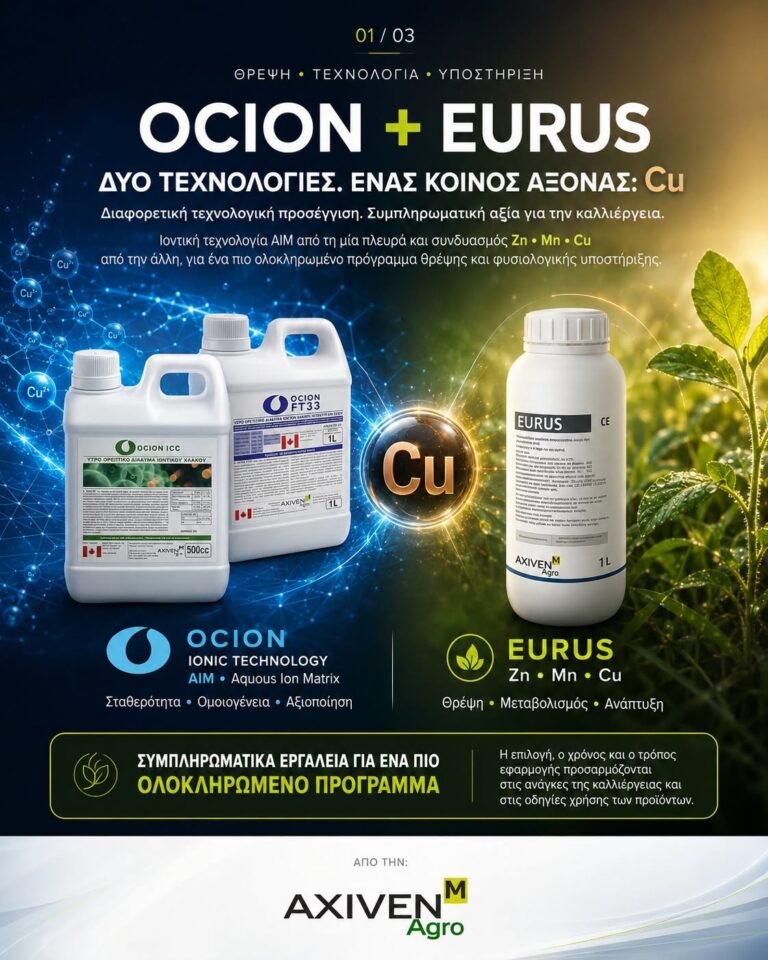 OCION + EURUS – Δύο διαφορετικές τεχνολογίες, ένας κοινός άξονας: ο ΧΑΛΚΟΣ-ΨΕΥΔΑΡΓΥΡΟΣ- ΜΑΓΓΑΝΙΟ